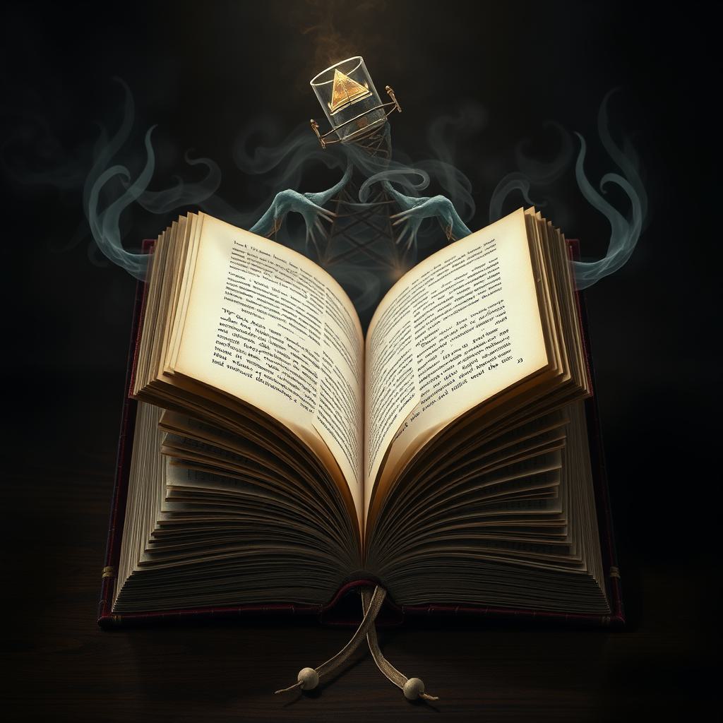 Старинные книги и рукописи на деревянном столе с увеличительным стеклом